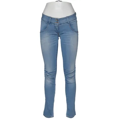 Spijkerbroek (Blauw) van Met Katoen, Elastaan