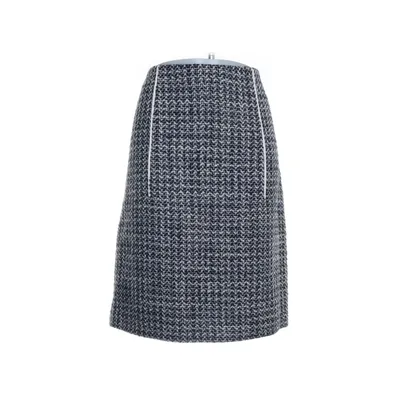 Skirt (Blue, White) from Prada Cotton, Polyester, Silk, Wool, Viscose