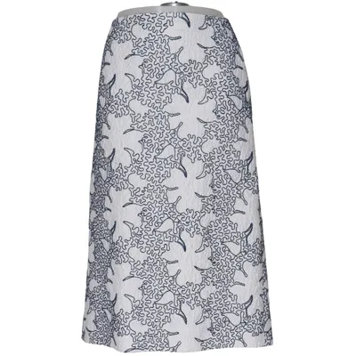 Rok (Wit, Blauw) van Dries van Noten Acryl, Katoen, Polyamide, Zijde