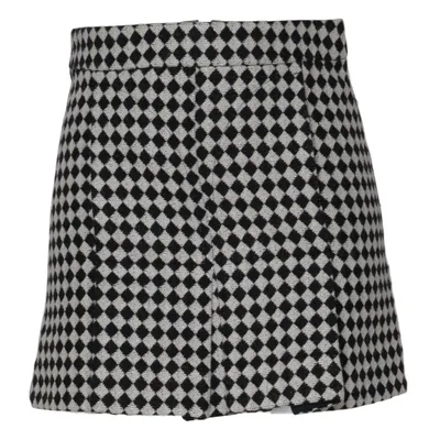 Jupe (Noir, Blanc) de Marni Acrylique, Cupro, Polyamide, Polyester, Laine