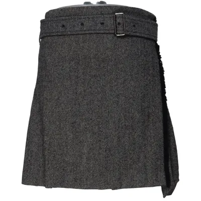 Rok (Grijs, Zwart) van Burberry Elastaan, Polyamide, Wol