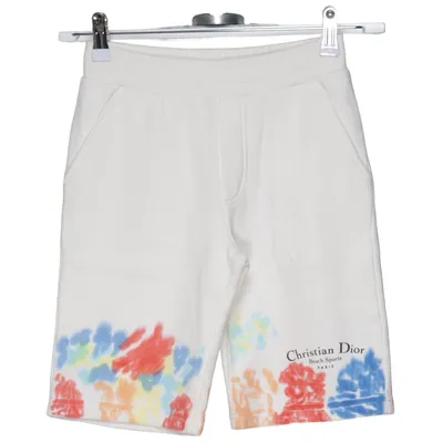 Freizeitshorts (Weiß, Mehrfarbig) von Christian Dior Baumwolle, Elasthan