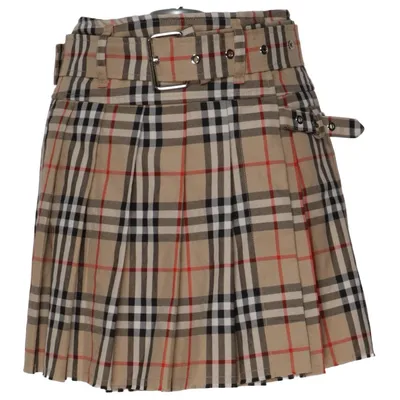 Skirt (Beige, Black, Red) from Burberry Cotton