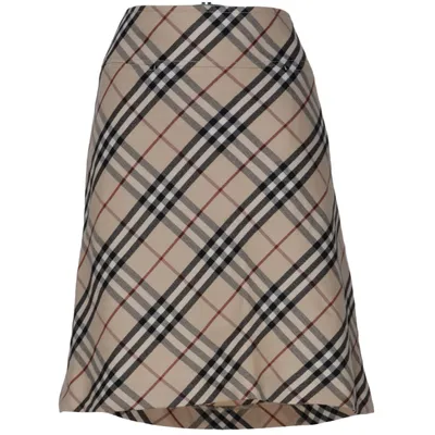 Rok (Beige, Zwart, Rood) van Burberry Cupro, Wol