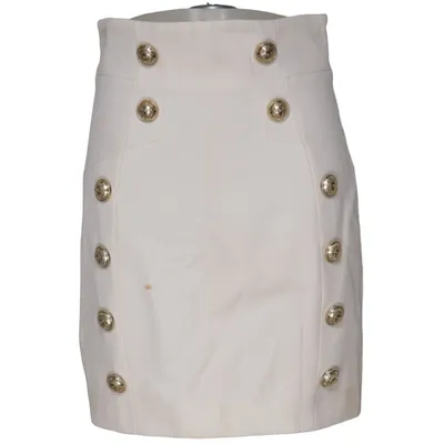 Rok (Wit) van Balmain Katoen, Viscose, Wol
