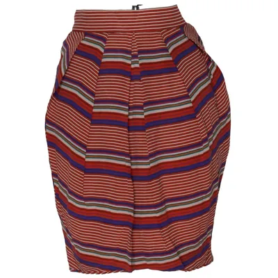 Skirt (Red, Blue, Multicolored) from Lanvin Silk