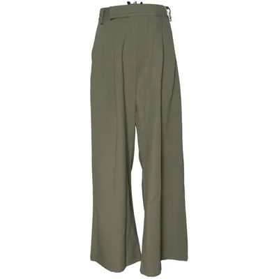 Pantalon patte d'éléphant (Vert) de YHONE Coton