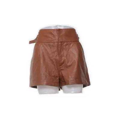 Leren shorts (Bruin) van Topshop Leer, Polyester