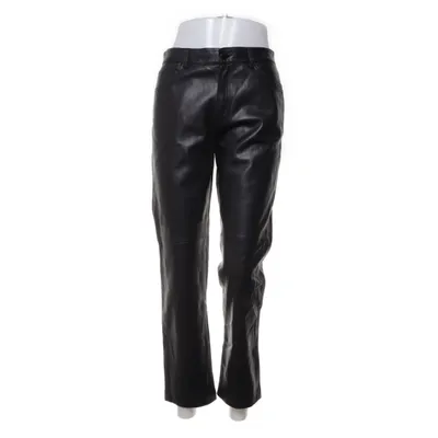 Leren broek (Zwart) van Mango