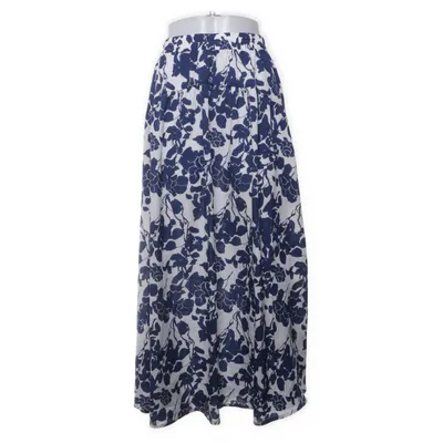 Jupe longue (Bleu, Blanc) de Shein Polyester