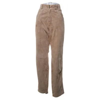 Leren broek (Beige) van Art M of Sweden Suède
