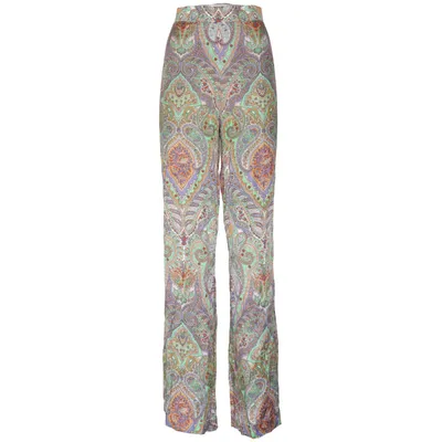 Palazzo pants (Green, Multicolored) from Ana Alcazar Silk, Viscose