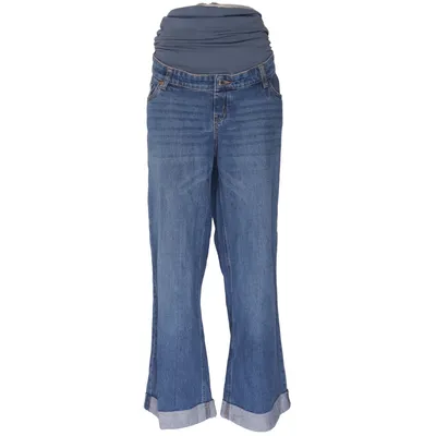 Pantalon maternité (Bleu) de H&M Mama Coton, Élasthane
