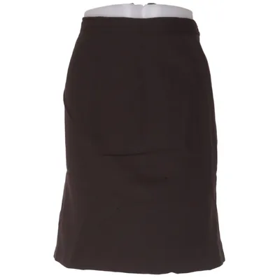 Jupe (Marron) de Mani Acétate, Cupro, Laine