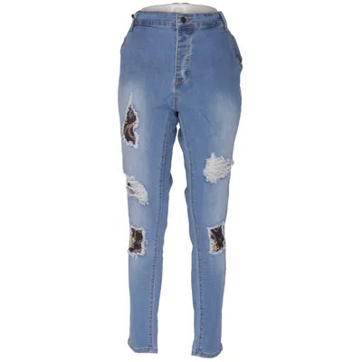 Jeans (Blå, Svart, Guldfärgad) från SikSilk Bomull, Elastan, Polyester