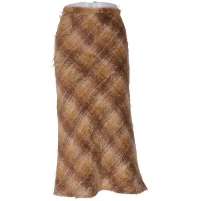 Skirt (Brown) from Intrend Acetate, Mohair, Viscose, Wool