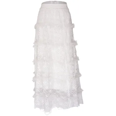 Jupe en tulle (Blanc) de Jeff Gallano Polyester, Viscose