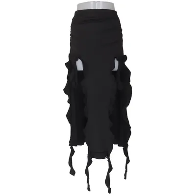 Jupe longue (Noir) de Shein Élasthane, Polyester