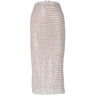 Långkjol (Silverfärgad) från Indiska Elastan, Polyester