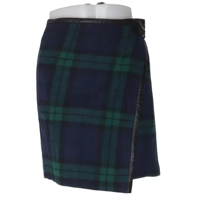 Wrap skirt (Blue, Green) from Holly & Whyte by Lindex Polyester, Wool