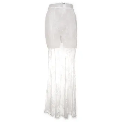 Långkjol (Vit) från Missguided Polyamid