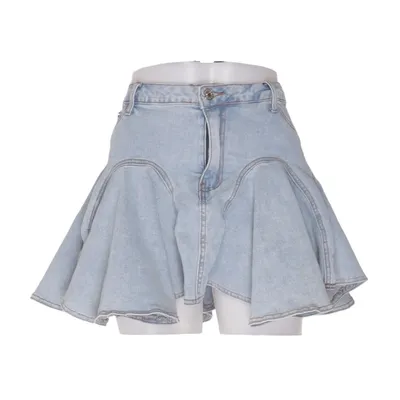 Jeanskjol (Blå) från Monique Bomull, Polyester