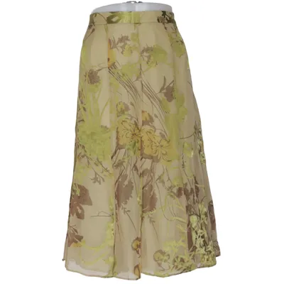 Skirt (Beige, Green, Brown) from Un Jour Ailleurs Polyester, Silk, Viscose