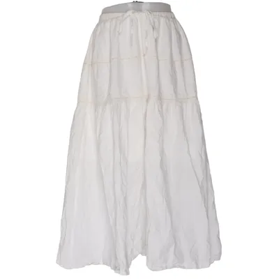 Maxi skirt (White) from Boohoo Elastane, Polyester