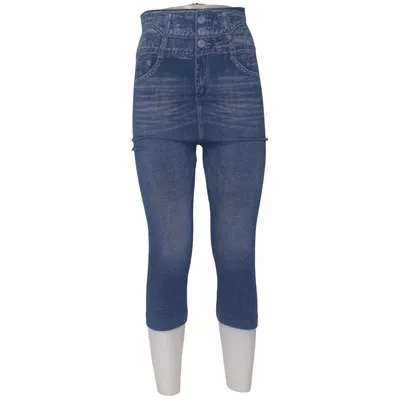 Leggings (Blå) fra Dress Like Marie Elastan, Polyester, Viscose