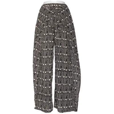 Omlottbyxor (Svart, Beige) från Guru Shop Viskos