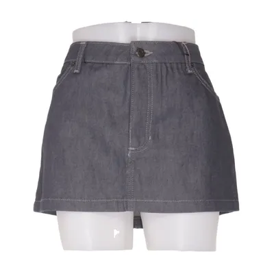 Denim skirt (Gray) from Topshop Cotton, Polyester