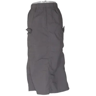 Maxirock (Grau) von Uniqlo Baumwolle, Polyamid, Polyester