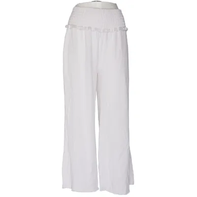Palazzobukser (Hvid) fra Ocean Drive Elastan, Polyester, Viscose