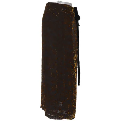 Jupe portefeuille (Gris, Jaune) de Silkwear Soie, Viscose
