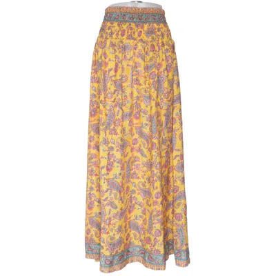 Jupe longue (Jaune, Multicolore) de QNUZ Soie, Viscose