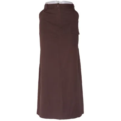 Jupe longue (Marron) de Miss H. Coton, Polyamide, Polyester