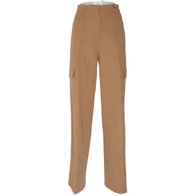 Cargo broek (Beige) van Hoss x NA-KD Elastaan, Polyester, Viscose