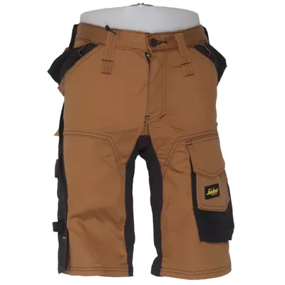Arbetsshorts (Brun, Svart) från Snickers Workwear Bomull, Elastan, Polyamid, Polyester