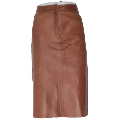 Jupe en cuir (Marron) de WE Fashion Cuir, Polyester