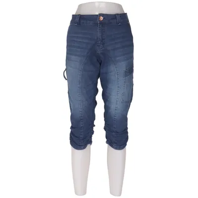 Trekvartsbyxor (Blå) från Zizzi Bomull, Elastan, Polyester