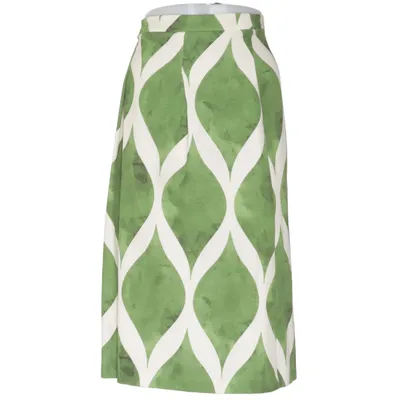 Kjol (Grön, Vit) från Risskio Elastan, Polyester