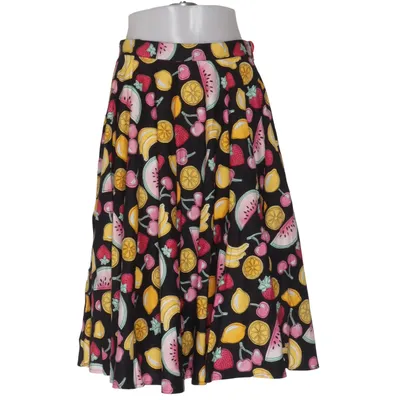 Skirt (Black, Multicolored) from Hell Bunny Cotton