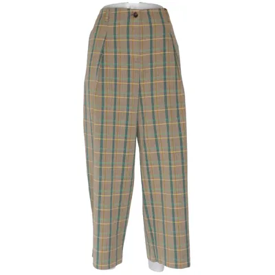 Broek (Bruin, Groen, Geel) van United Colors of Benetton Elastaan, Polyester, Viscose, Wol