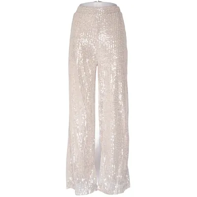 Palazzobyxor (Beige, Silverfärgad)