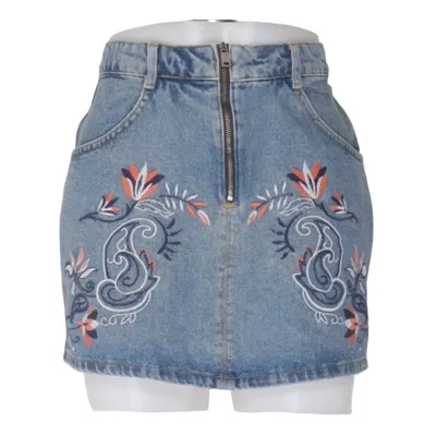 Jupe en jean (Bleu, Multicolore) de Reserved YFL Coton