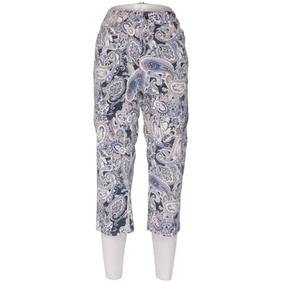 Trekvartsbyxor (Blå, Beige) från Sanna Elastan, Polyester, Viskos