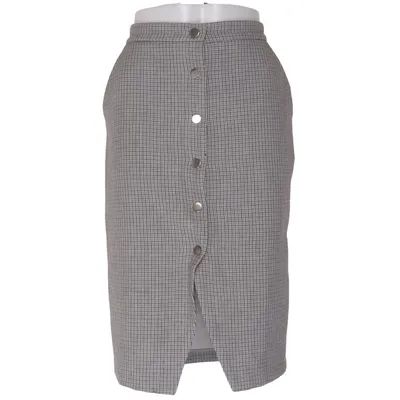 Jupe (Gris, Noir) de UNQ Coton, Élasthane, Polyester, Viscose
