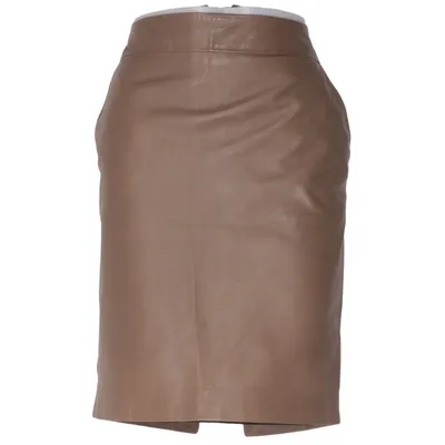 Lederrock (Beige) von Set Elasthan, Leder, Polyester