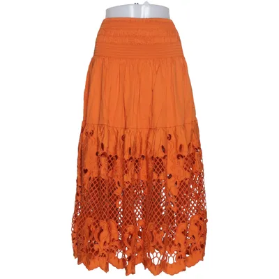 Maxi skirt (Orange) from Self-Portrait Cotton, Polyester