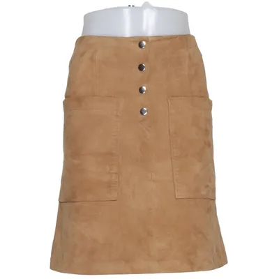 Lædernederdel (Brun) fra Set Læder, Polyester